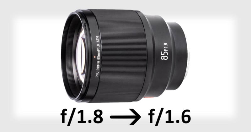 Viltrox 85mm f/1.8可以使用...固件更新升级到f/1.6 |Petapixel